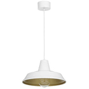 Lampada a sospensione loft bianca oro Class E27 Luminex