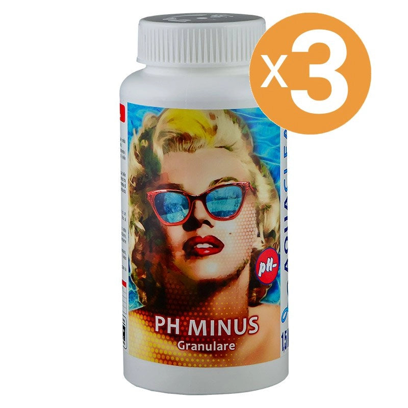 Riduttore Ph Minus Granulare Sodio Bisolfato Aquaclear, 3 Confezioni Da 1 Kg