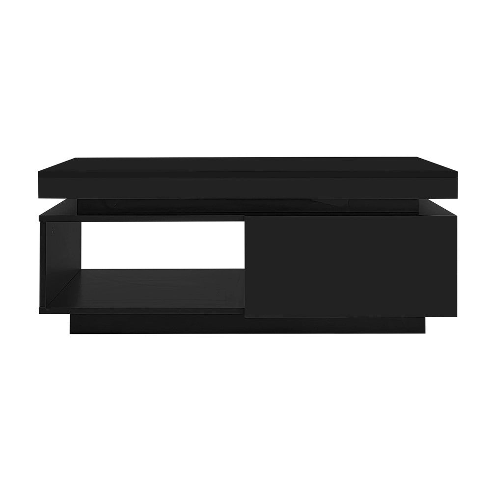 Tavolino da Caff¨¨ con LED e Cassetto ¨C Xylo ¨C Bianco Lucido 100x50x40