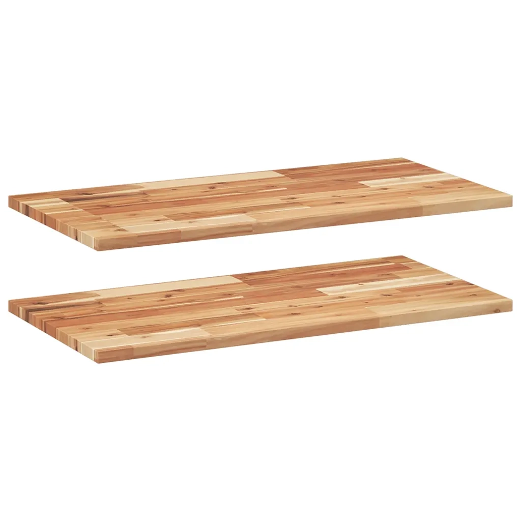 vidaXL Mensole da Parete 2 pz 80x40x2 cm Legno Acacia Rifinito a Olio