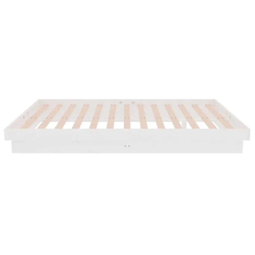 Giroletto-Struttura Letto Bianco in Legno Massello 120x190 cm Small Double 381254