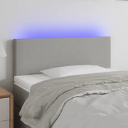 Testiera a LED-Testata con LED Grigio Chiaro 100x5x78/88 cm in Tessuto 432811
