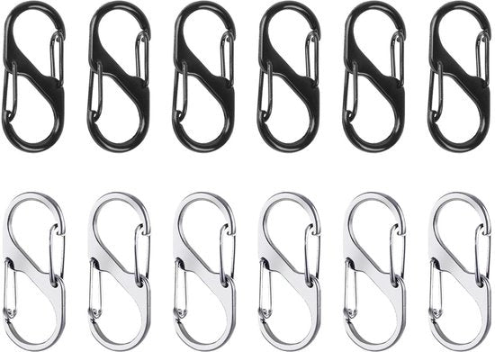 Clip di sicurezza contro furto 12 pezzi - Anti-furto - Chiusura zaino - Cerniera a forma di S/v - Clip di fissaggio - Disegno doppio - Clip di chiusura zaino 

Modello: 
- Materiale: 
- Dimensioni: 
- Peso: 
- Colore: 
- Garanzia: