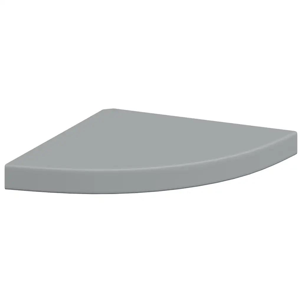 Scaffale Angolare a Parete | Mensola sospesa Grigio 35x35x3,8 cm in MDF