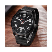 Trade Shop - Orologio Polso Curren 8236 Uomo Analogico Quarzo Military Data Nero Bianc -