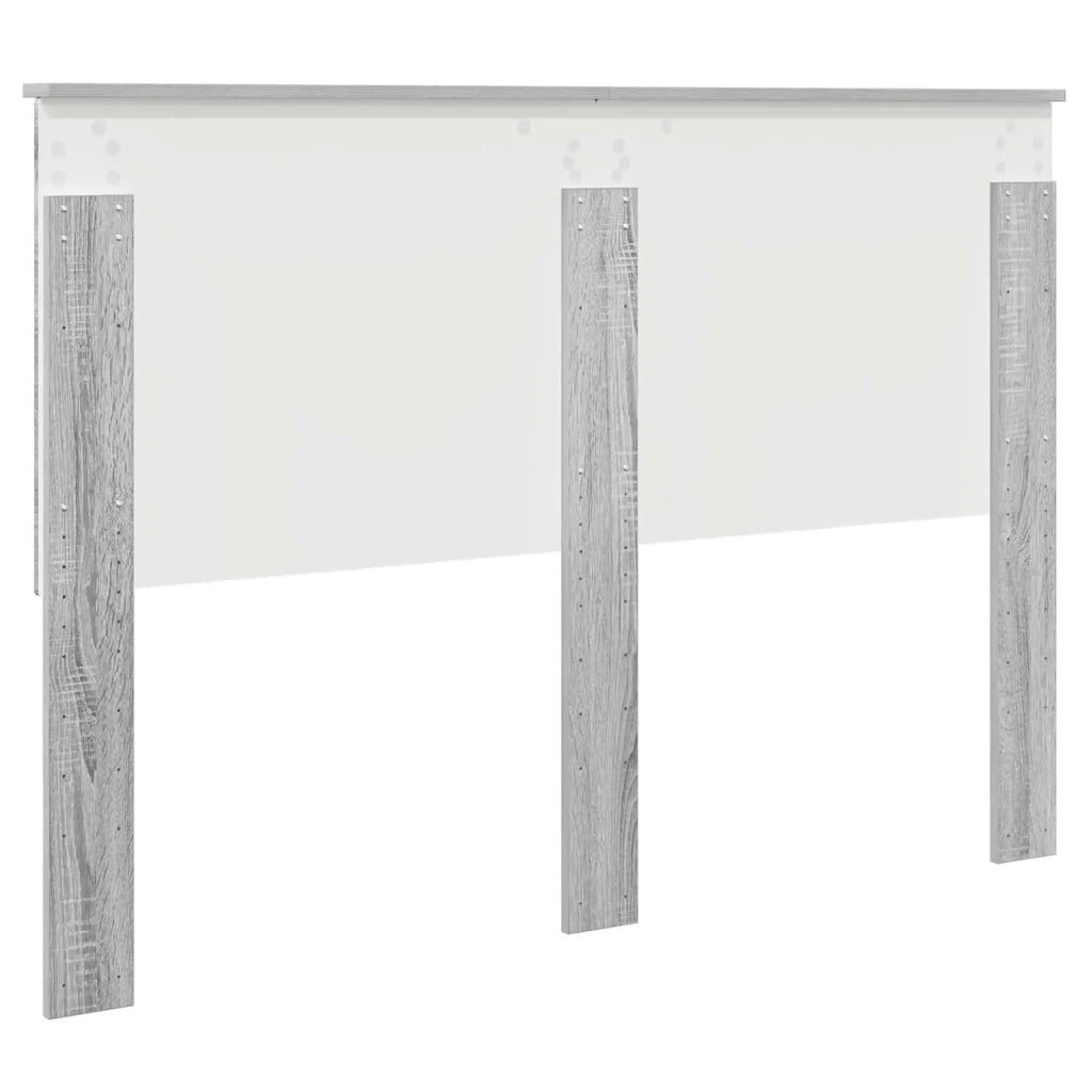 Testiera con testiera Grigio Sonoma 140 cm Legno multistrato