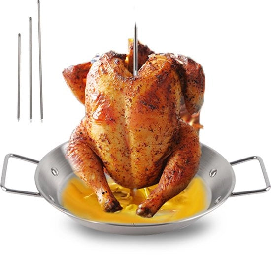 Supporto Grill Verticale per Forni e Grills - 3 Lunghezze di Stantuffo (8/10/12 cm) - Maniglie - Facile da Installare - Nessun Filtro di Supporto Richiesto - Supporto Grill Verticale