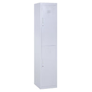 EasyComfort Armadietto 4 Ripiani 2 Porte Chiusura di Sicurezza Ufficio Garage Officina Acciaio Laminato a Freddo 38x46x180cm Grigio
