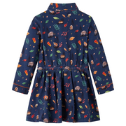 Abito da Bambina a Maniche Lunghe Blu Marino 128 CFW6421640
