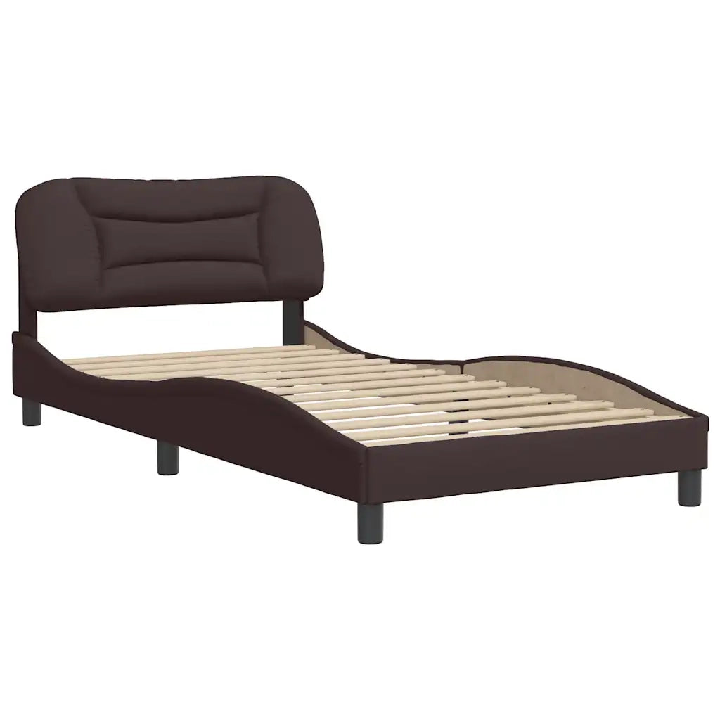 Giroletto senza Materasso Hvar Marrone Scuro 100x200 cm Tessuto