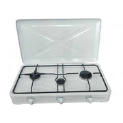FORNELLO CUCININO A GAS 3 FUOCHI APPOGGIO CAMPEGGIO GAS GPL 60X34 LAREL - Larel