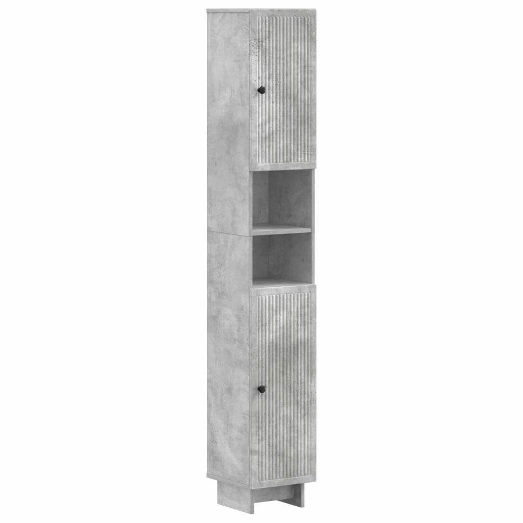 Armadio da Bagno con Ripiano Aperto EDE Grigio Cemento 895938