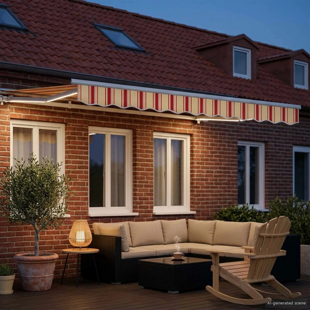 Cornice per Tenda Manuale con LED 2,5 x 2 m 3420504