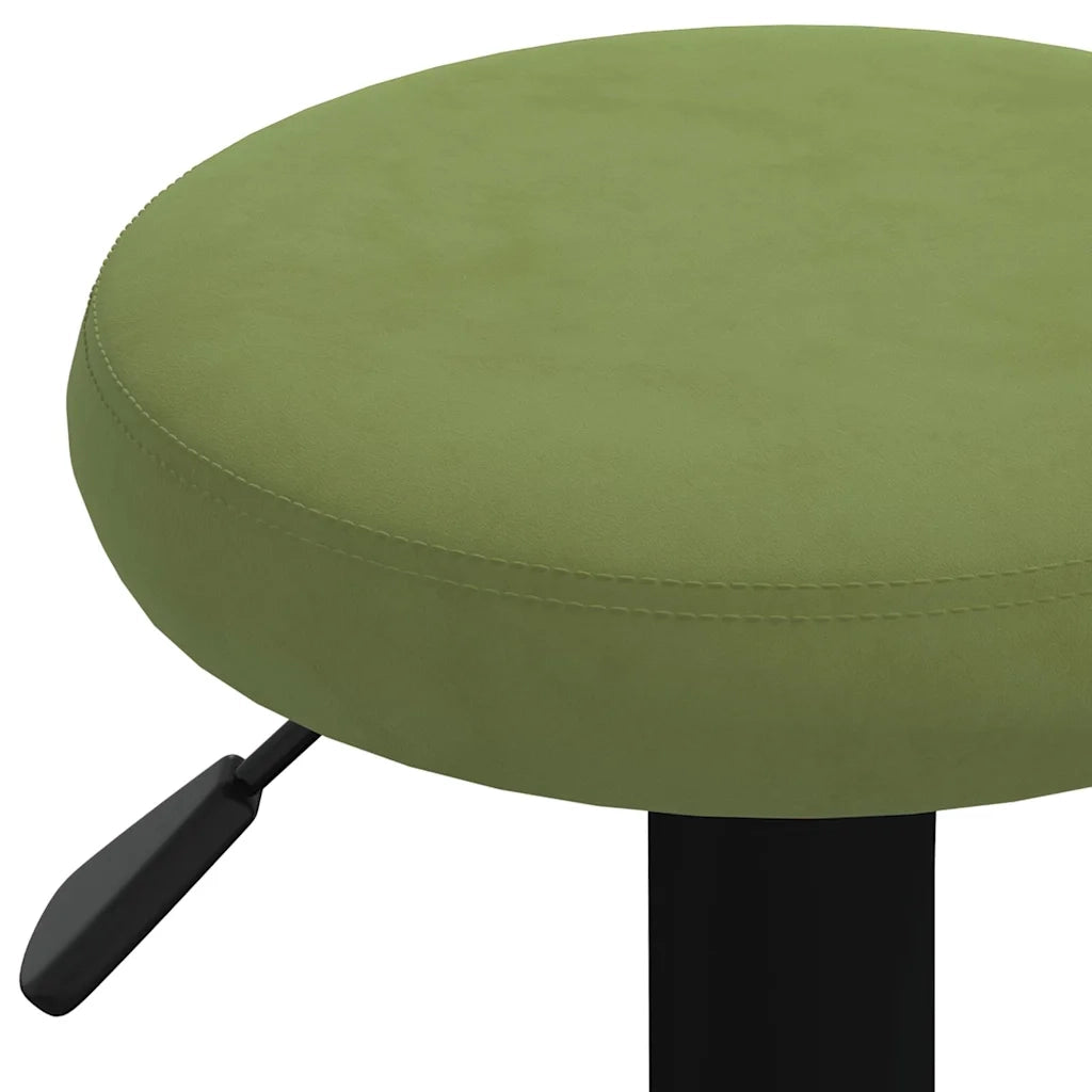vidaXL Sgabelli da Bar 2 pz Verde Chiaro in Velluto