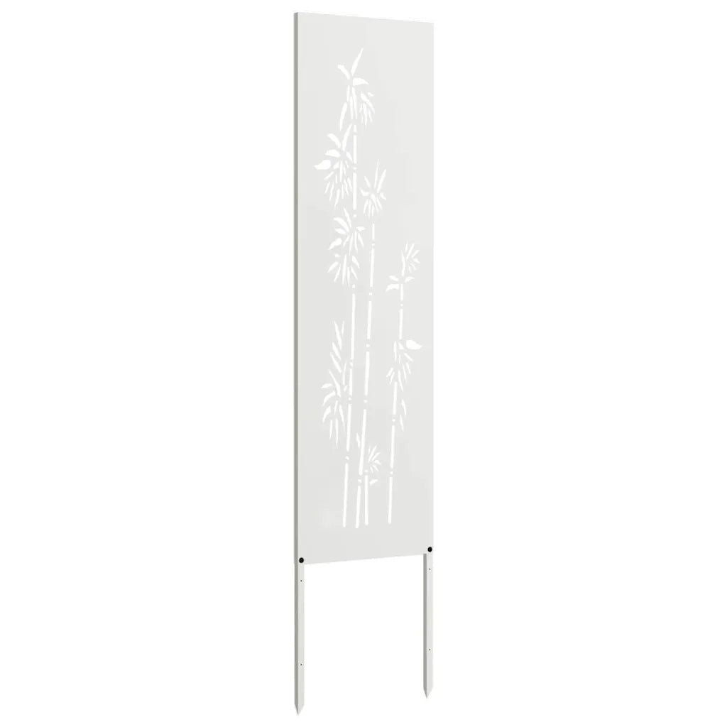 vidaXL Schermo per privacy in giardino Floreale Bianco 32 x 140 cm