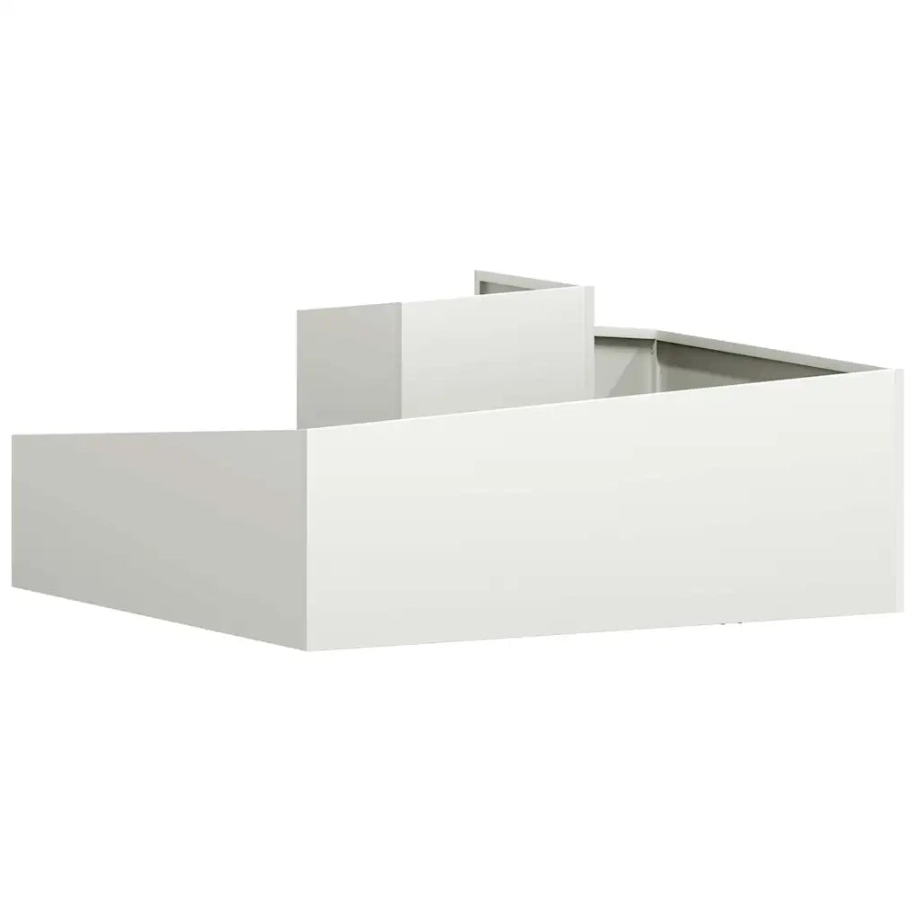Vaso da giardino Bianco 100 x 100 x 50 cm 873586