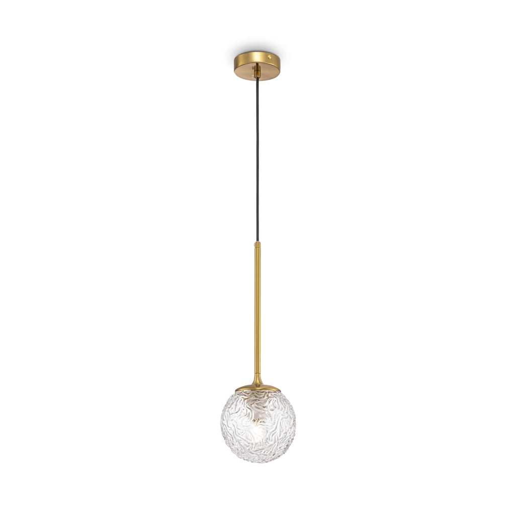 Maytoni Sospensione contemporanea Ligero 1 luce E27 ottone metallo diffusore vetro bianco