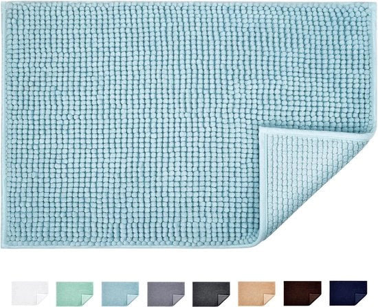 Pavimento antiscivolo con chenille microfibra, assorbente, morbido, lavabile a macchina, per doccia e bagno, 40x60cm