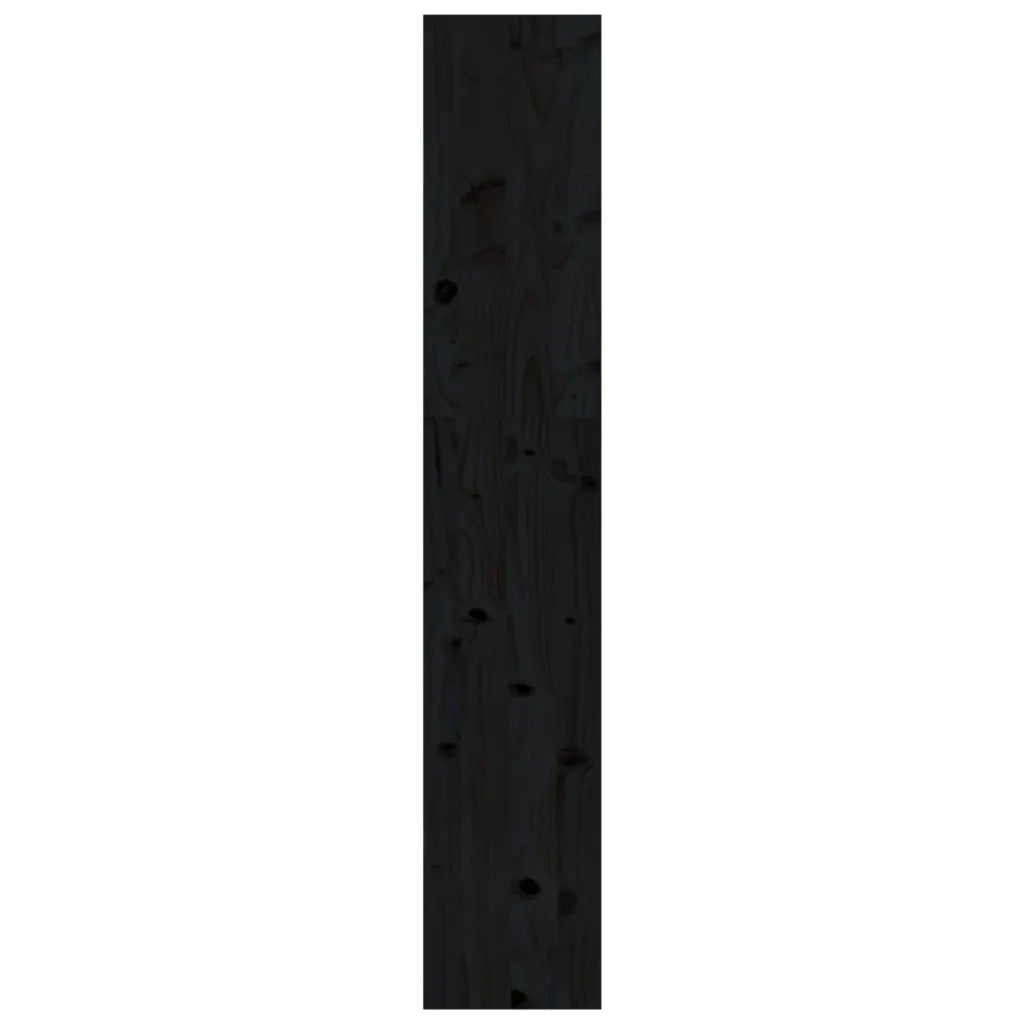 Libreria/Divisorio Nero 80x30x167,4 cm Legno Massello di Pino 808202