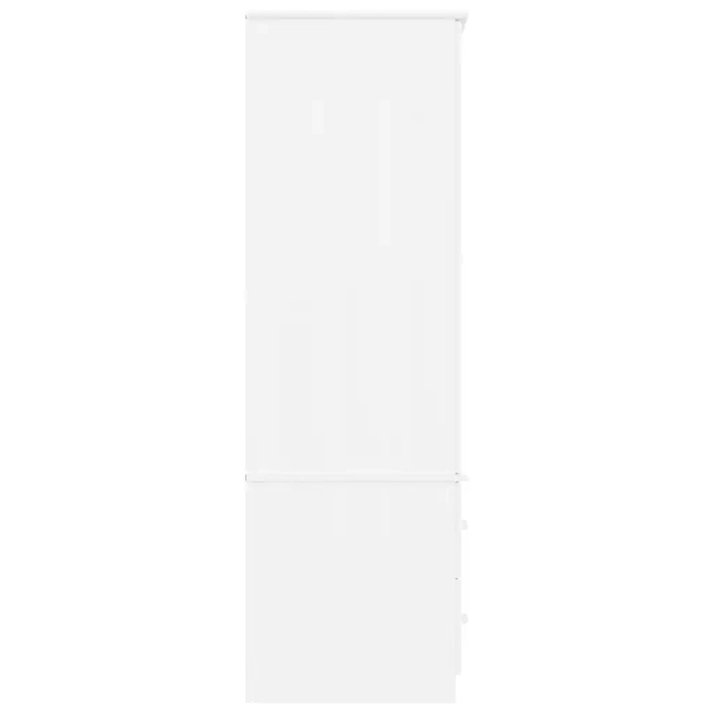 Armadio ALTA Bianco 90x55x170 cm in Legno Massello di Pino 353930