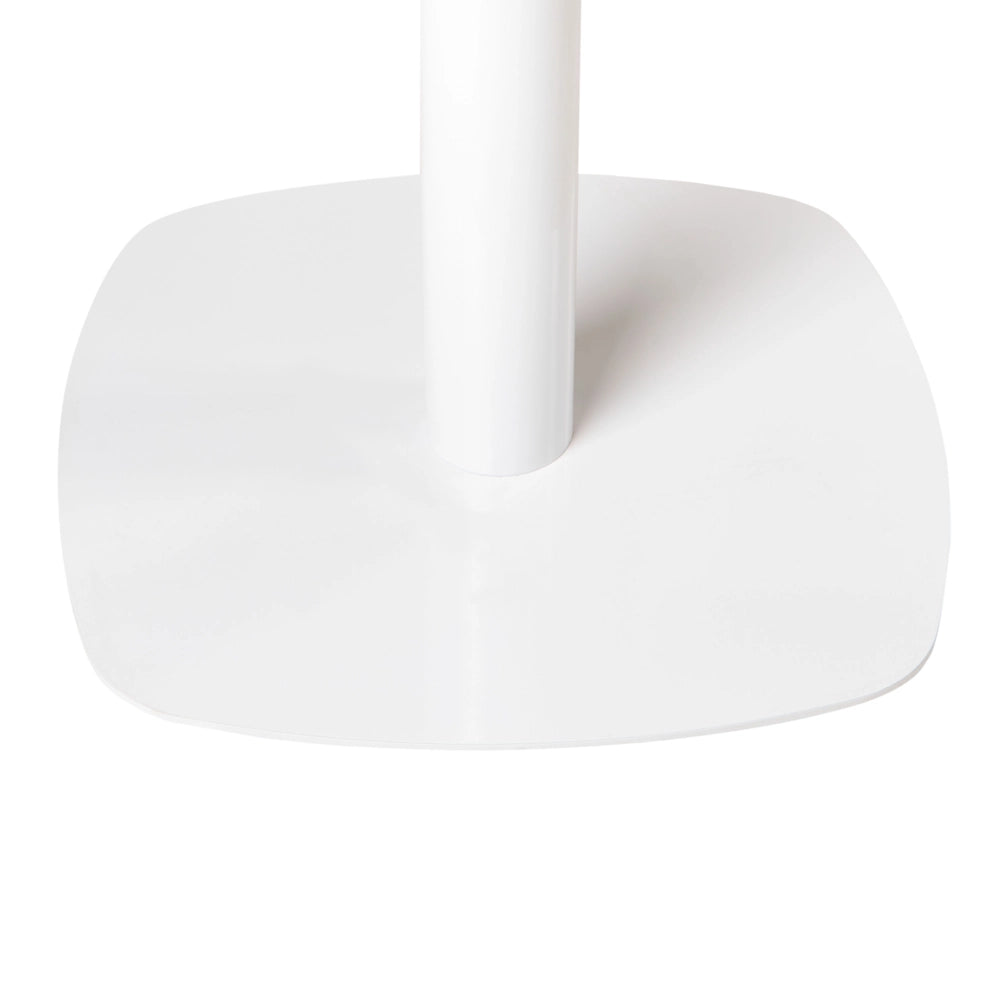 Tavolino da giardino Bistro Marrone chiaro e bianco Piano quadrato 60x60 cm Base metallica Rustico moderno