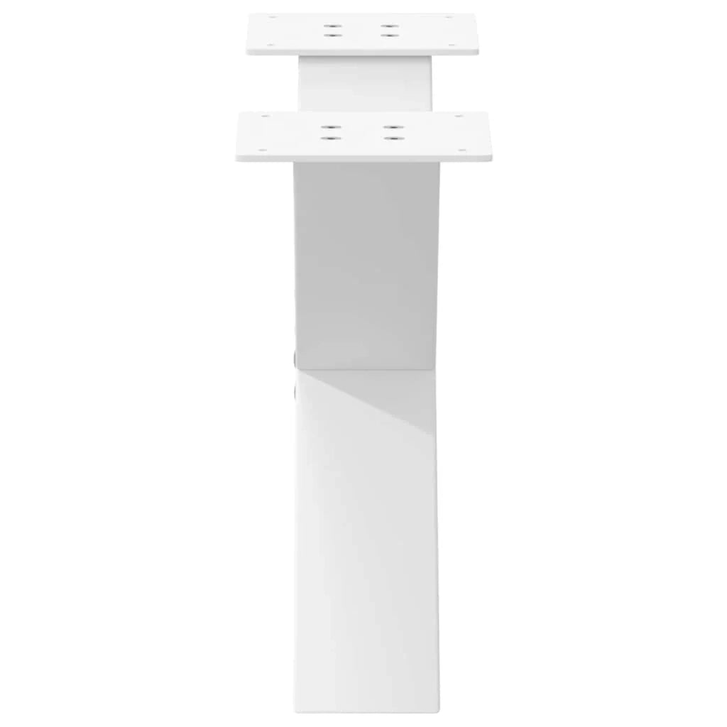 Set di 2 gambe regolabili per tavolino da caffè a forma di X 50 x 30 cm acciaio bianco 02_0057209
