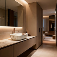 Lavabo Da Appoggio Rea Belinda Marrone Matt