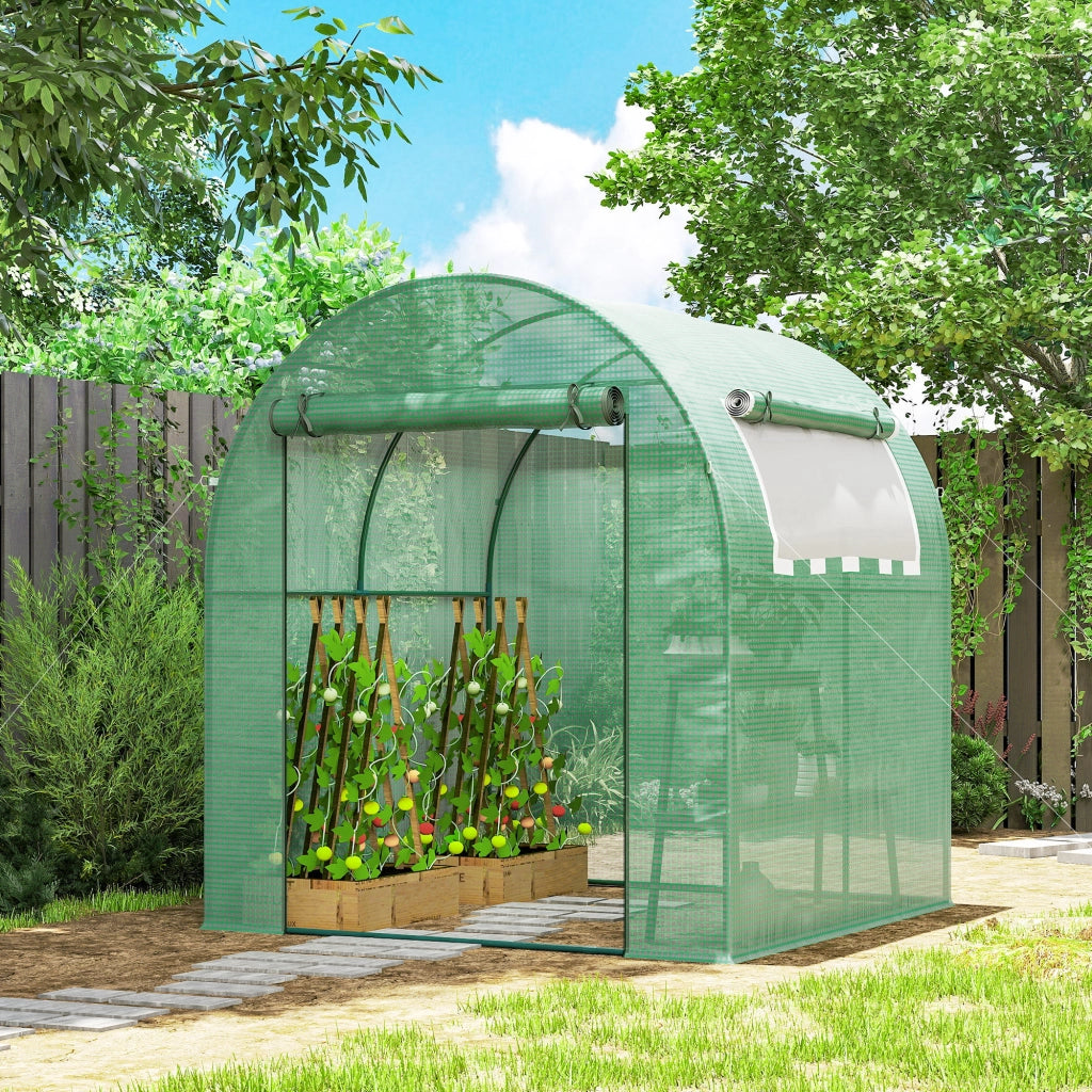 Serra tunnel per giardino ¨C Zephmum ¨C Verde, bache PE, 180x180x200 cm
