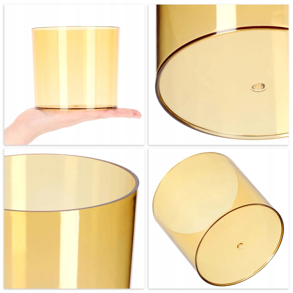 Vaso da fiori rotondo KADAX in plastica, 12,5 cm, arancione