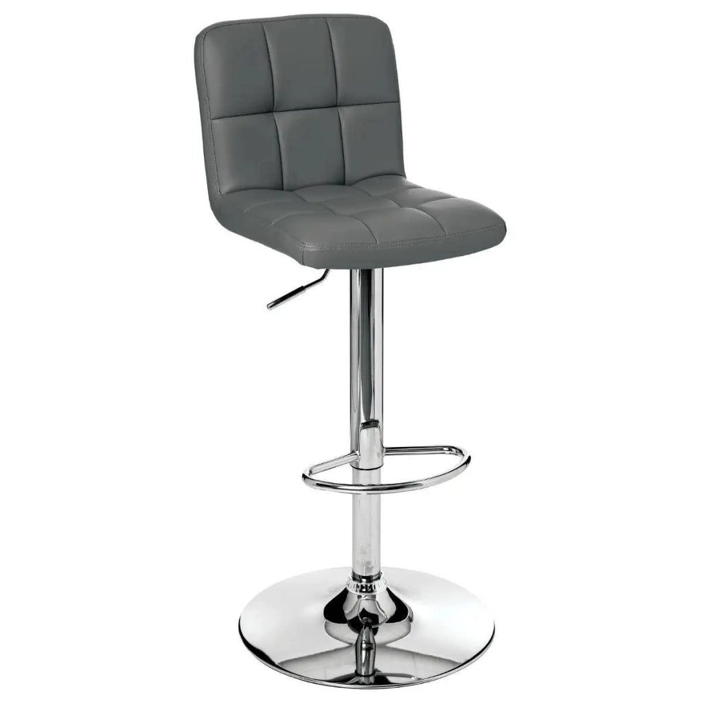 SGABELLO DELEK H93CM IN ECOPELLE GRIGIA