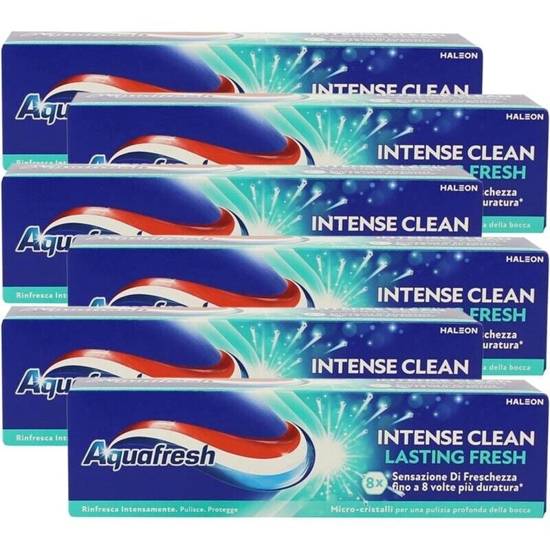 AQUAFRESH SET 6 DENTIFRICI INTENSE CLEAN LASTING FRESH 75 ML L'UNO PRODOTTI PER DENTI