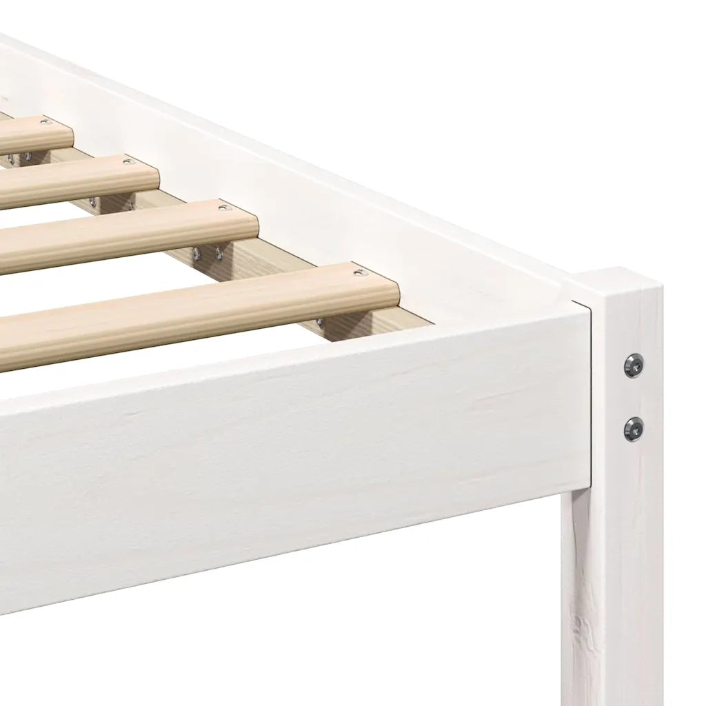 Struttura del letto Bianco 75 x 190 cm Pino massello 872804
