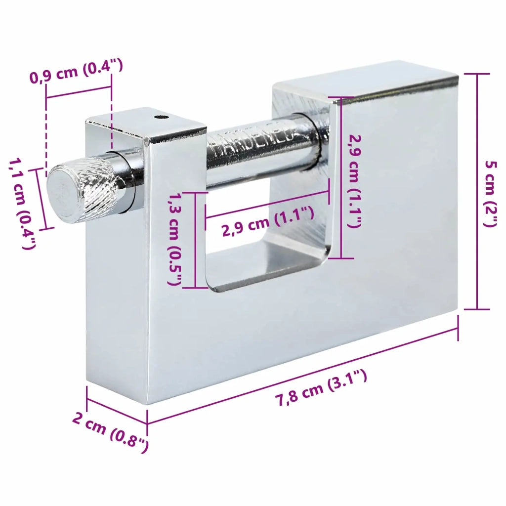 Lucchetto 2 pz Argento Acciaio CFW8570298