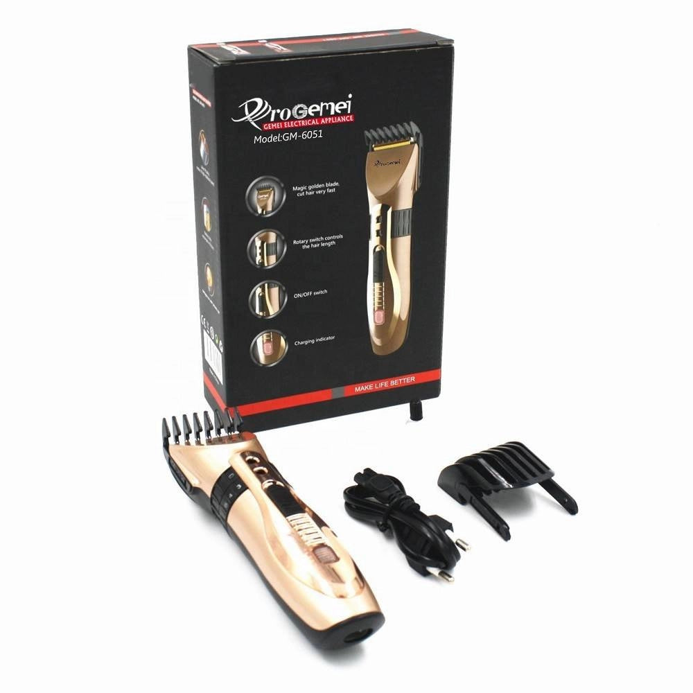 Trade Shop - Regolabarba Taglia Capelli Trimmer Professionale A Batteria Ricaricabile Gm-6051 -