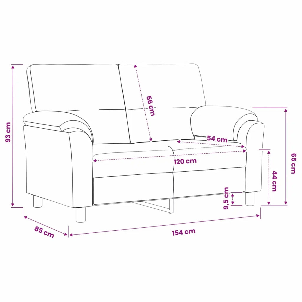 Divano Rosa 154 x 85 x 93 cm Velluto 42040825
