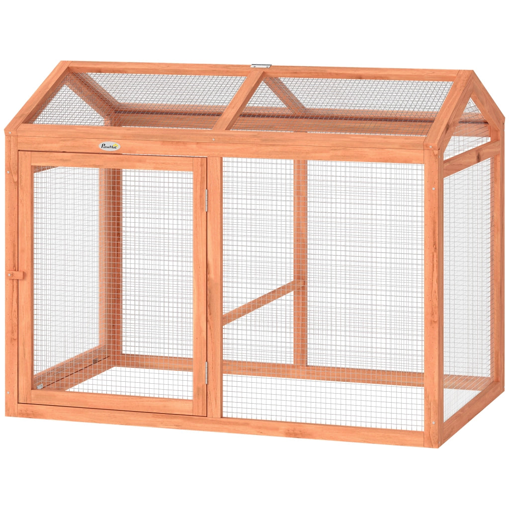 Poulailler in Legno con Perch e Doppie Porte ¨C zephmum ¨C 104x70.5x84 cm Arancione