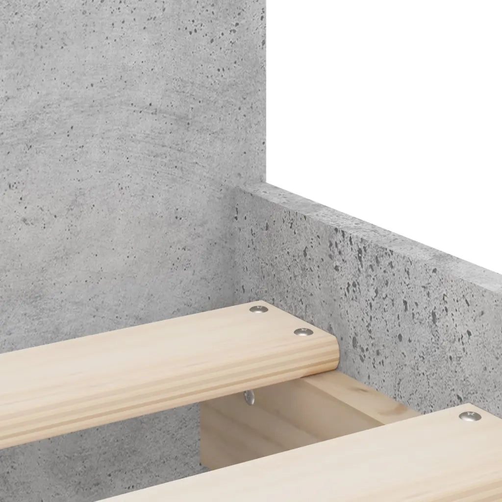 Giroletto con Cassetti Grigio Cemento 75x190 cm Small Single 3207388