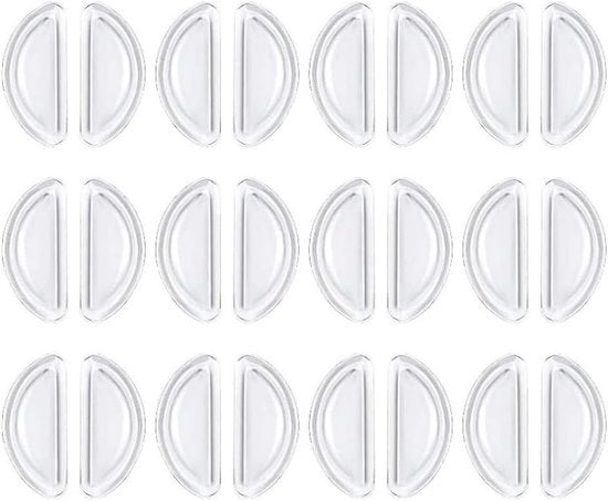 Accessori per occhiali - 12 paia di cuscinetti gonfiabili per cuscini, adesivi, antiscivolo | Accessori per occhiali - 35 mm di spessore | Portatile comodo