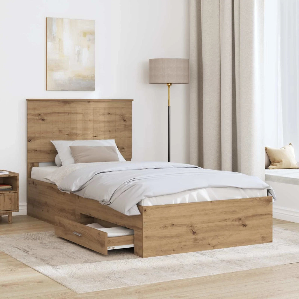 Struttura del letto Rovere artigianale 100 x 200 cm