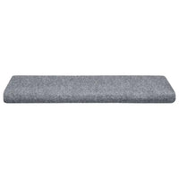 Tappetini per scale autoadesivi 5 pz 65x21x4 cm Grigio chiaro bordo rettangolare 149728