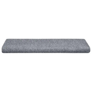 Tappetini per scale autoadesivi 5 pz 65x21x4 cm Grigio chiaro bordo rettangolare 149728