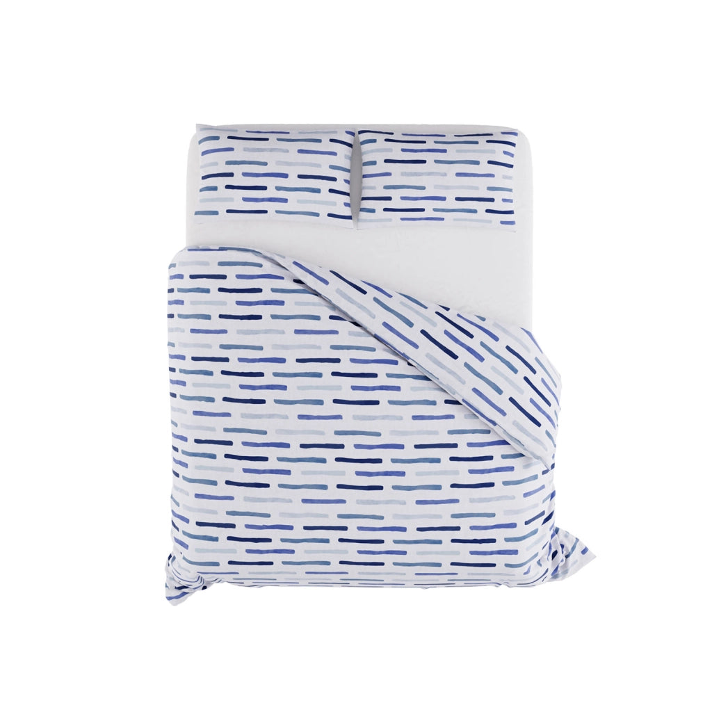 Copripiumino Karma Singolo con Federa in Poliestere Fun Blu