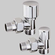 COPPIA VALVOLA E DETENTORE MINI ARREDA  Cromo 1/2 x 24  19     RCR POLETTI