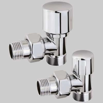 COPPIA VALVOLA E DETENTORE MINI ARREDA  Cromo 1/2 x 24  19     RCR POLETTI