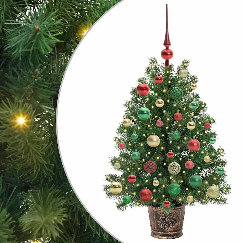 Albero di Natale artificiale con 150 LED Verde 95 cm PE e PVC 3397323