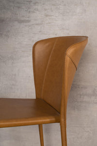 Set 4 Sedie 49x56xH82 cm in Similcuoio Break Whisky