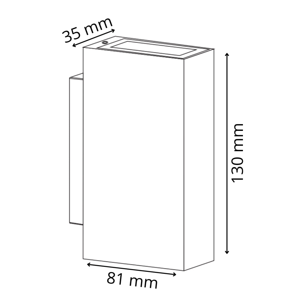 Applique esterna LED su/giù grafite 4000K Orlean Polux