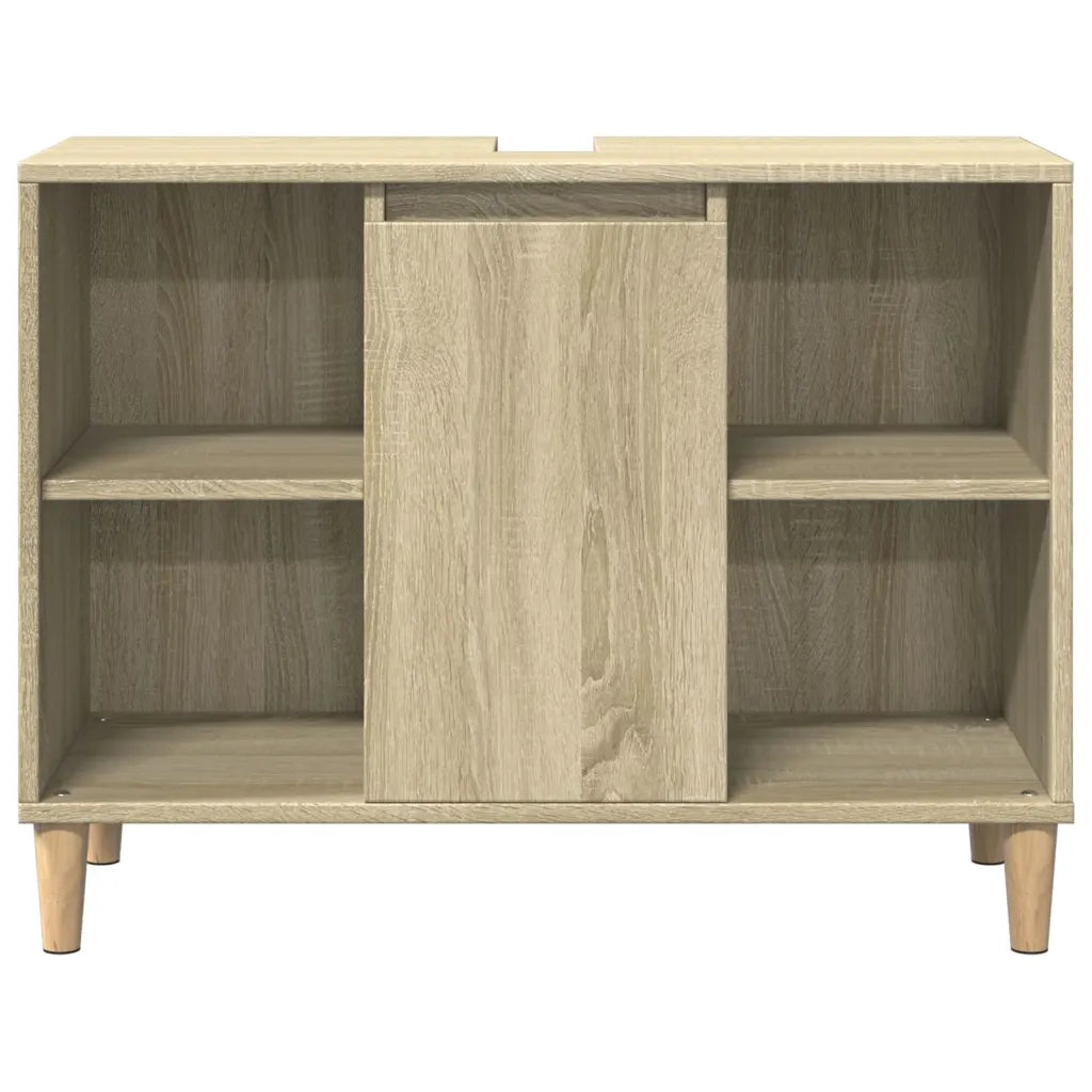 vidaXL Set Mobili da Bagno 3 pz Rovere Sonoma in Legno Multistrato