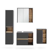 Vicco Set di mobili da bagno Grigio/Artisan 4 parti