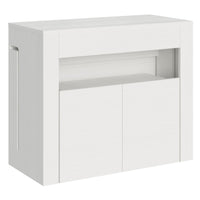 Consolle Tavolo Allungabile 90-302x42x75 cm Evolve Bianco Frassino con Panca Inferiore